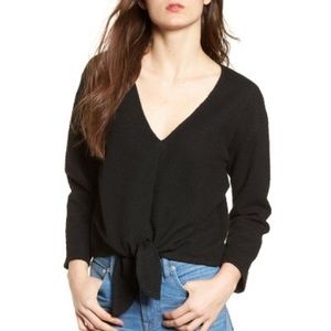 Madewell Tops - MADEWELL Texture & Thread Tie-Knot Top NWT XL Blk Madewell Tops - MADEWELL Texture & Thread Tie-Knot Top NWT XL Blk